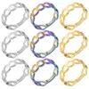 oly-50a5227473c0131b14718310234a7fa0 Wholesale PVD Coated Real Gold Plated 18K Gold Solid Color 304 Stainless Steel Commute Waterproof Non Tarnish Rings