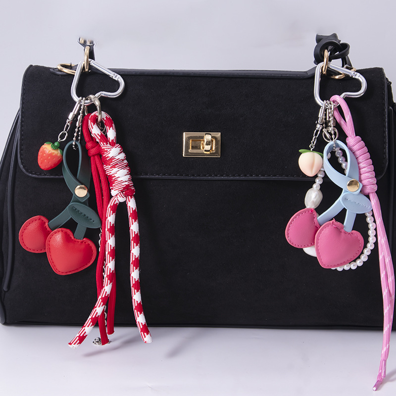 Wholesale cherry bag pendant resin ft keychain