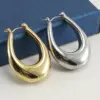 Wholesale 1 Pair Simple Style U Shape Polishing 304 Stainless Steel 18K Gold Plated Stainless Steel Earrings