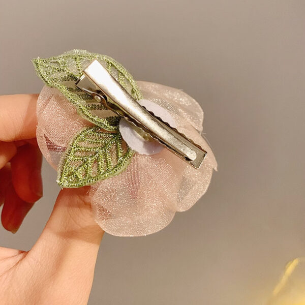 oly-50ad621301d7c289b94077340047a7f6 Wholesale Dry Rose Hairpin Flower Women's Mori Fairy Beauty High-end Super Fairy Organza Bangs Side Hair Accessories Hairpin Spring