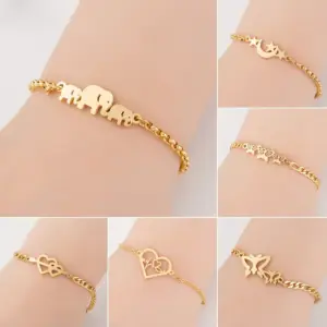 Wholesale Sweet Butterfly Titanium Steel Plating Bracelets
