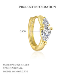 E4673-gold color/single / 925 silver