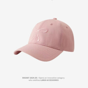 Bow baseball cap—pink