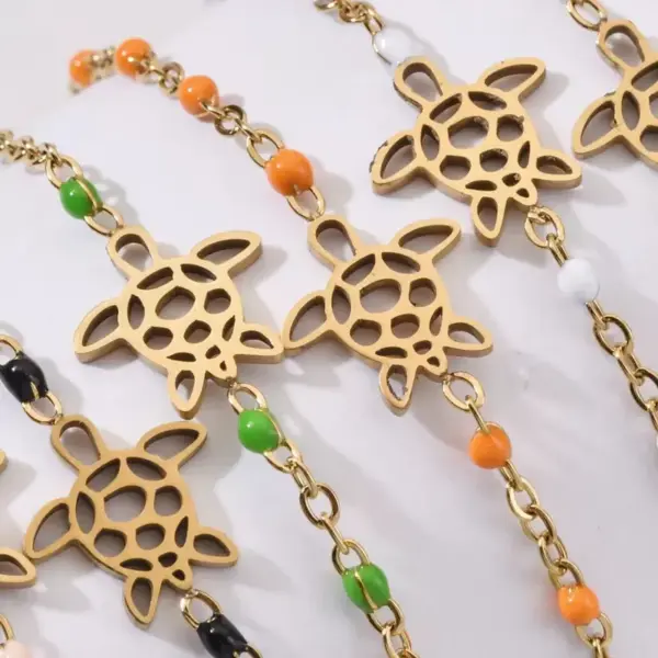 Wholesale Elegant Cute Handmade Tortoise Steel Twisted Rope Chain Lobster Trigger Clasp Closure Chain & Link Bracelets Wholesale