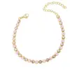 Wholesale Fashion Eye Copper 18k Gold Plated Artificial Gemstones Bracelets In Bulk