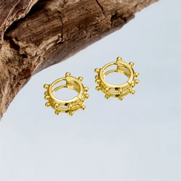 Wholesale Fashion Rabbit Geometric Plating Copper Earrings