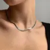 Wholesale Stainless Steel Titanium Steel Hip-Hop Plating Solid Color Necklace