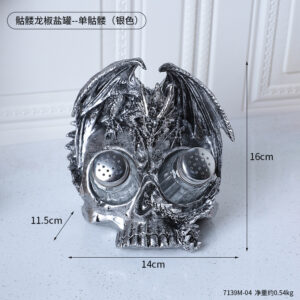 7139m-04 skeleton dragon salt and pepper shaker--single skeleton (silver) / As shown in the figure