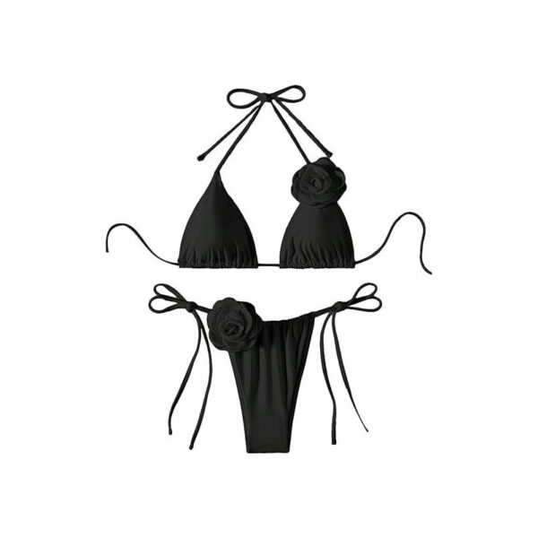 Wholesale 2024 New Three-Dimensional Flower Swimsuit Bikini Women's Suit European and American Sexy Triangle Cross-Border Amazon Bikini