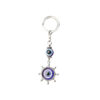 Wholesale Cross-border Explosions Devil's Eye Blue Eyes Keychain Retro Compass Moon Snowflake Pendant Backpack Pendant Accessories