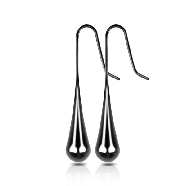 Wholesale 1 Pair Elegant Water Droplets Titanium Steel Plating Drop Earrings