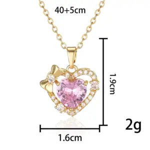 Hollow Love Heart Bow Tie