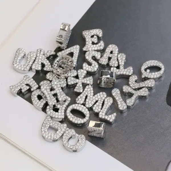 Wholesale Copper Brass Simple Style Letter Pendant Necklace