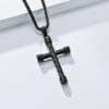 oly-50de9380491a15b691827f5f807499b3 Wholesale Twist Titanium Cross Necklace Men's Personalized Hip Hop Punk Stainless Steel Cross Pendant
