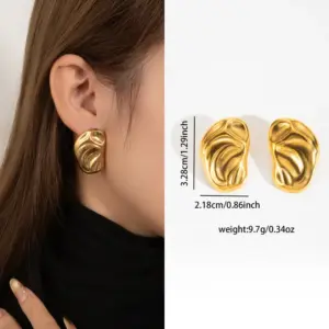 Golden Irregular Earrings
