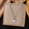 Ion Plating (IP) 18K Gold Plated Heart Shape 304 Stainless Steel Elegant Sexy Simple Style Waterproof Non Tarnish Pendant Necklace