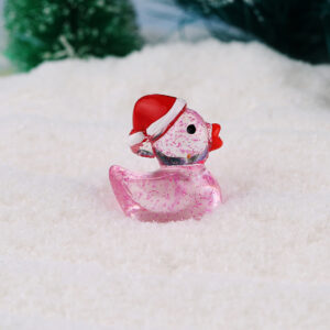 Fine glitter christmas duck-pink