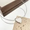 PVD Coated Real Gold Plated Heart Shape 316 Stainless Steel Simple Style Classic Style Waterproof Non Tarnish Irregular Choker