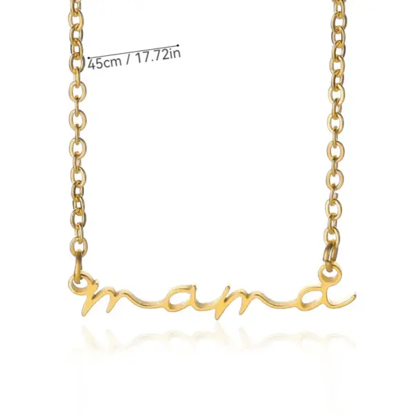 Wholesale 201 Stainless Steel Letter Elegant Simple Style Solid Color Gold Silver Pendant Necklace