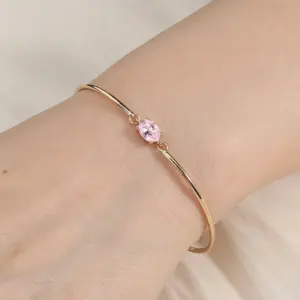 Pink Oval Zircon