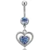 Wholesale Fashion Heart Rhinestone Belly Ring