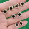 Wholesale 1 Pair Casual Elegant Cute Geometric Square Water Droplets Inlay Copper Zircon 18K Gold Plated Ear Studs