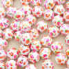 Wholesale 10pcs Acrylic Solid Color Strawberry Plated Color Printing Beads