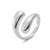 Wholesale Retro French Style Simple Style Daisy Copper 18k Gold Plated Open Rings In Bulk
