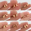 Wholesale PVD Coated 18K Gold Real Gold Plated Dog Dinosaur Giraffe 304 Stainless Steel Fashion Waterproof Non Tarnish Ear Studs