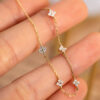 oly-51236142b9ec0470a5204caaa00e6ca5 Wholesale S925 sterling sier Clover bracelet female style simple zircon light luxury niche temperament High sense bracelet