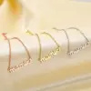 PVD Coated 18K Gold Plated Letter Stainless Steel MAMA Waterproof Non Tarnish Bracelets Necklace