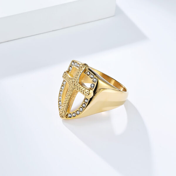 oly-512514637a78500a2d30cca869eb3029 Wholesale Cross-border Amazon Hot Shield Cross Ring Men's Personality Retro Diamond-encrusted Fashion Finger Ring