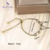 Wholesale XUPING Streetwear Cross 304 Stainless Steel 18K Gold Plated Artificial Gemstones Artificial Pearls Bracelets In Bulk