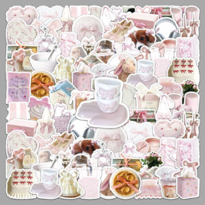 Wholesale 50pcs bowknot ins style graffiti stickers personalized stickers