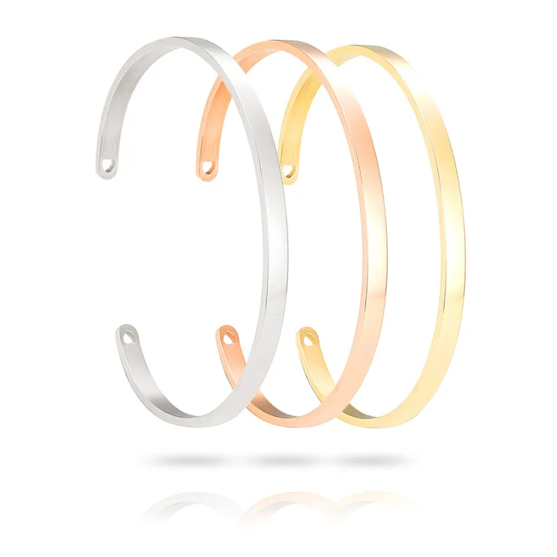 Wholesale Fashion Geometric Stainless Steel Bangle
