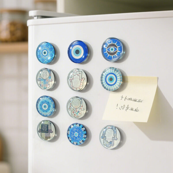 oly-512f76ce11fca26c3d3ce37255c1e7dd Wholesale Cross-Border New European and American Devil's Eye Crystal Glass Refrigerator Magnets Customized Scenic Spot Travel Souvenir Magnetic Stickers