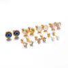 Wholesale 1 Pair Simple Style Geometric Eye Enamel Stainless Steel Ear Studs
