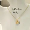 Wholesale Jewelry Beach Simple Style Commute Flower Titanium Steel Resin Zircon 18K Gold Plated Inlay Earrings Necklace