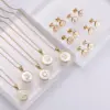 Wholesale PVD Coated 18K Gold Plated Letter Stainless Steel Simple Style Waterproof Non Tarnish