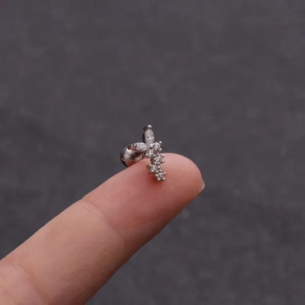 Copper Ear Cartilage Rings & Studs Geometric Waterproof Non Tarnish Surgical Steel Women'S