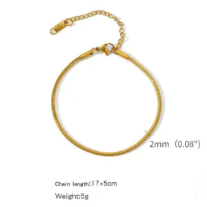 Zhslg01 (round Snake Bracelet) / 18K Vacuum Vapor Plating
