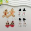 Wholesale Christmas tree wooden mosaic acrylic sequin earrings