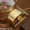 Wholesale 304 Stainless Steel Geometric Monogram PVD Coated 18K Real Gold Plated Elegant Waterproof Non Tarnish Cuff Bracelets Bangle