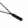 Wholesale Fashion Solid Color Rectangle Stainless Steel Plating Pendant Necklace 1 Piece