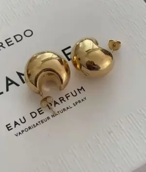Wholesale PVD Coated Real Gold Plated 18K Gold Heart 304 Stainless Steel Titanium Steel Fashion Waterproof Non Tarnish Earrings