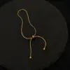 oly-514a82f2d615e96cea297447a6799ba9 Wholesale PVD Coated Real Gold Plated 18K Gold Solid Color 304 Stainless Steel Simple Style Waterproof Non Tarnish Bracelets Necklace
