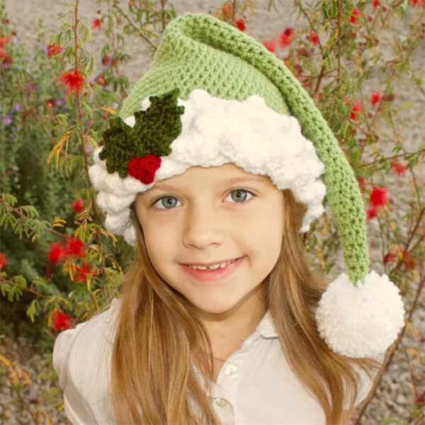 Wholesale Hand-knitted Christmas hat for children