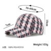 Wholesale European and American new autumn and winter plaid diagonal striped peaked cap baseball cap unisex sun hat B1117