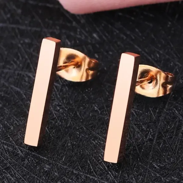 oly-5155d715fd1bbb96327d1f5a58d8e89c Wholesale PVD Coated 18K Gold Real Gold Plated Geometric 304 Stainless Steel Simple Style Waterproof Non Tarnish Ear Studs