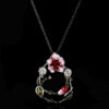 oly-515a72931bf857adc9fcb04e37f2e264 Wholesale Gothic Style Black Gold-Plated Two-Color Dark Rose Ring Necklace Earrings Fashionable Enamel Three-Piece Jewelry Set